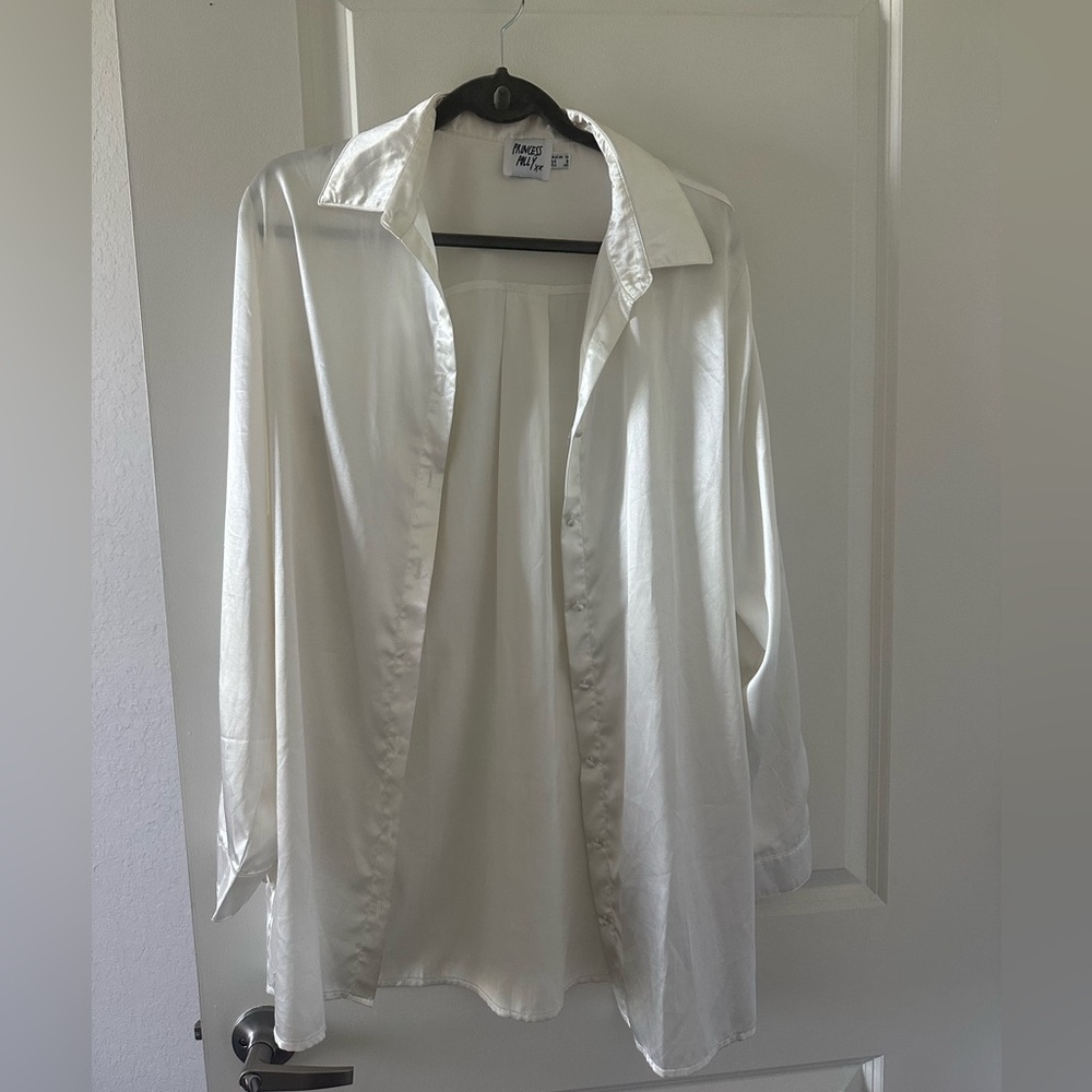 Princess Polly White Button down dress